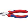 Compact side-cut. pliers chrome-plated with plas.ct. handles 160mm